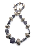 Mali Silver Rondelle Hematite Necklace